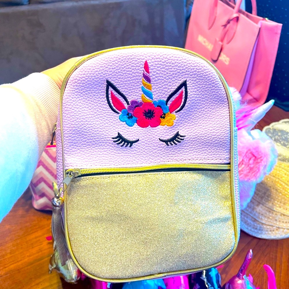 🩷Unicorn Kids Backpack - Pink and Gold